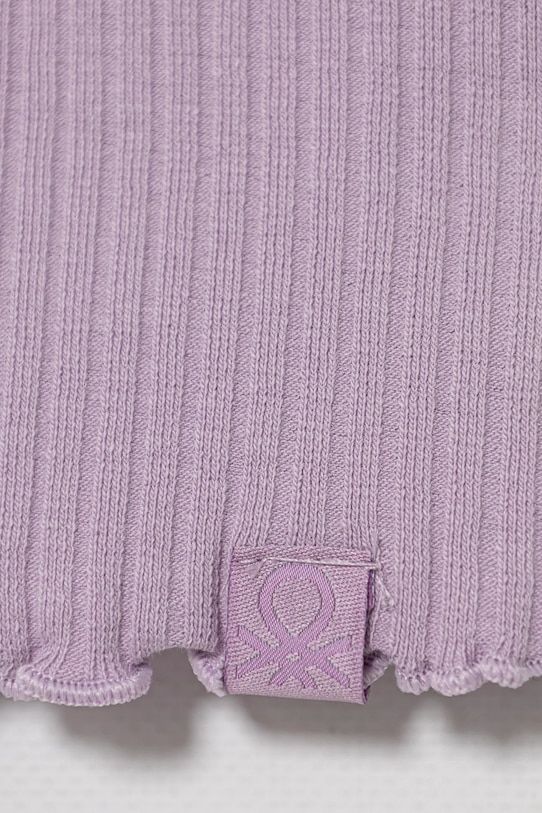 Dziewczynka United Colors of Benetton longsleeve dziecięcy 3F1AG10JT.P.seasonal fioletowy