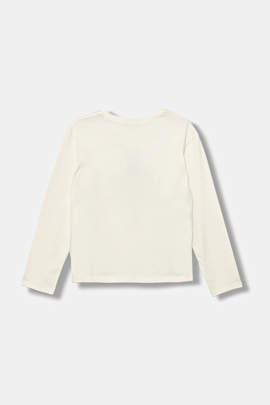 Дитячий бавовняний лонгслів United Colors of Benetton 3JERC10QM.G.seasonal бежевий AW25