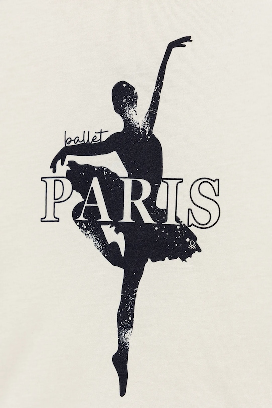 Дівчинка Дитячий бавовняний лонгслів United Colors of Benetton 3JERC10QM.G.seasonal бежевий