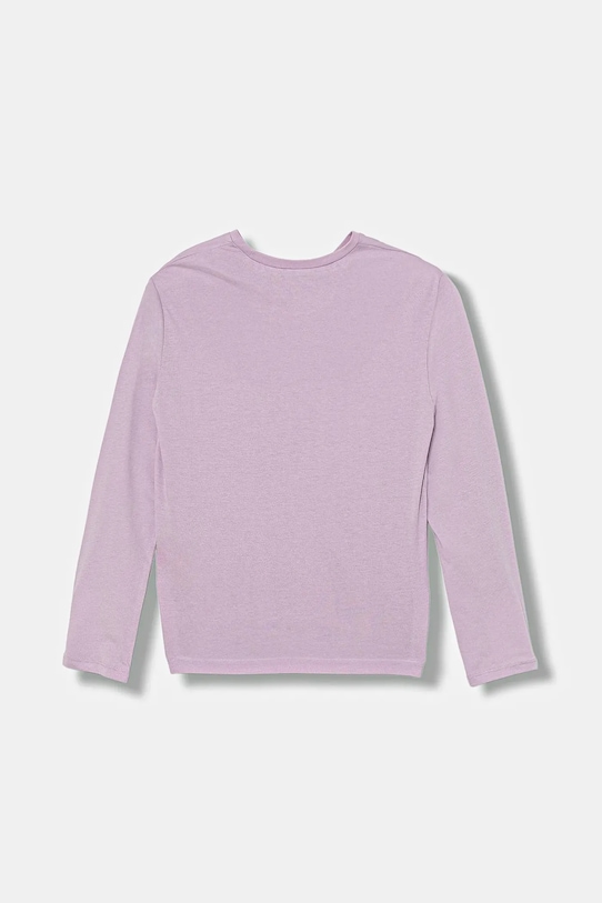 Дитячий бавовняний лонгслів United Colors of Benetton 3JERC10QM.G.seasonal фіолетовий AW25