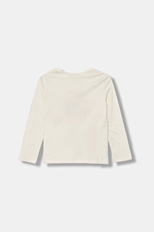 Дитячий бавовняний лонгслів United Colors of Benetton 3JERG10KB.P.seasonal бежевий AW25