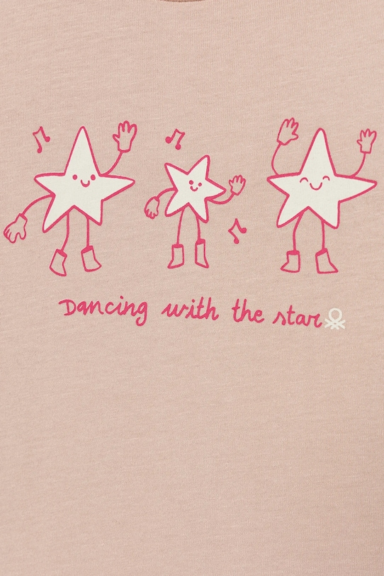 Dziewczynka United Colors of Benetton longsleeve bawełniany dziecięcy 3JERG10KB.P.seasonal różowy