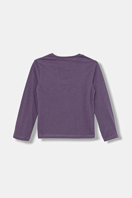 Хлопковый детский лонгслив United Colors of Benetton 3JERG10KB.P.seasonal фиолетовой AW25