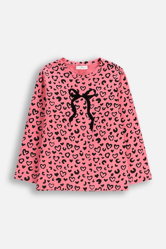 Coccodrillo longsleeve dziecięcy wzorzyste różowy ZC5143106VGA