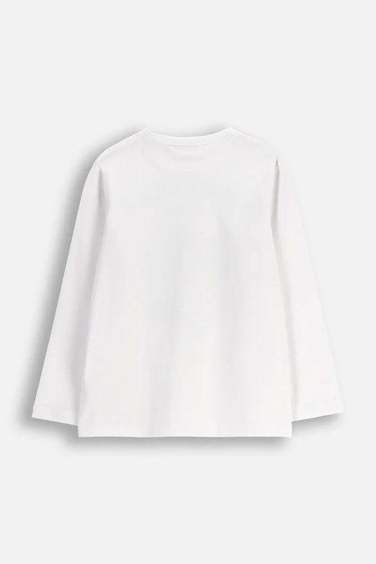 Dječja majica dugih rukava s pamukom Coccodrillo ZC5143106CGK bijela AW25