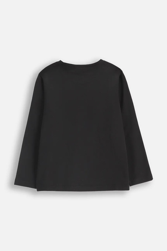 Dječja majica dugih rukava s pamukom Coccodrillo ZC5143103RGK crna AW25