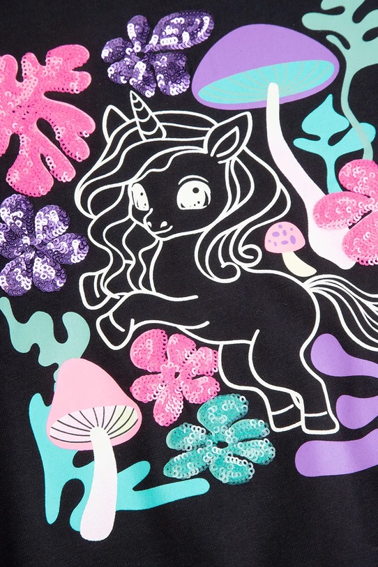 Dječja majica dugih rukava s pamukom Coccodrillo crna ZC5143103RGK