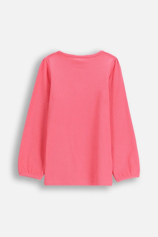Dječja majica dugih rukava s pamukom Coccodrillo ZC5143104RGK roza AW25