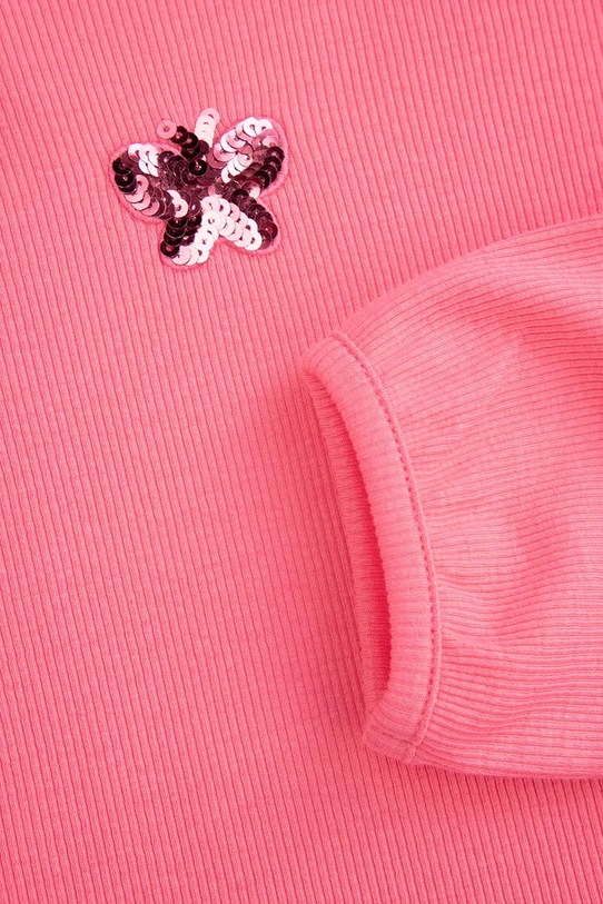 Dječja majica dugih rukava s pamukom Coccodrillo roza ZC5143104RGK