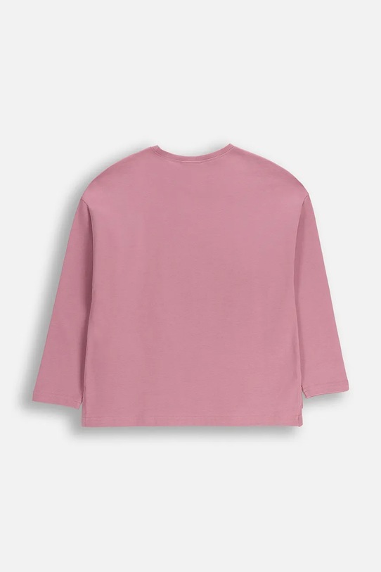Coccodrillo longsleeve dziecięcy ZC5143103CGJ różowy AW25