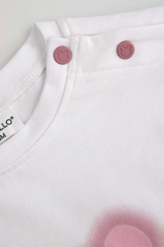 Dievča Detské bavlnené tričko Coccodrillo ZC5143103TGN biela