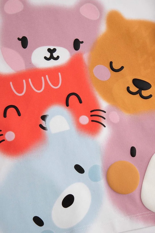 Detské bavlnené tričko Coccodrillo biela ZC5143103TGN