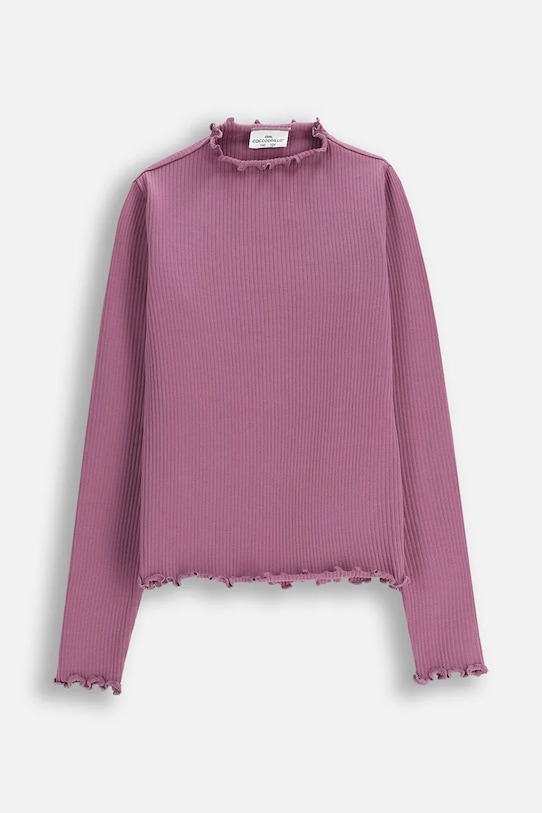 Coccodrillo longsleeve dziecięcy z elastanem fioletowy ZC5143901WGJ