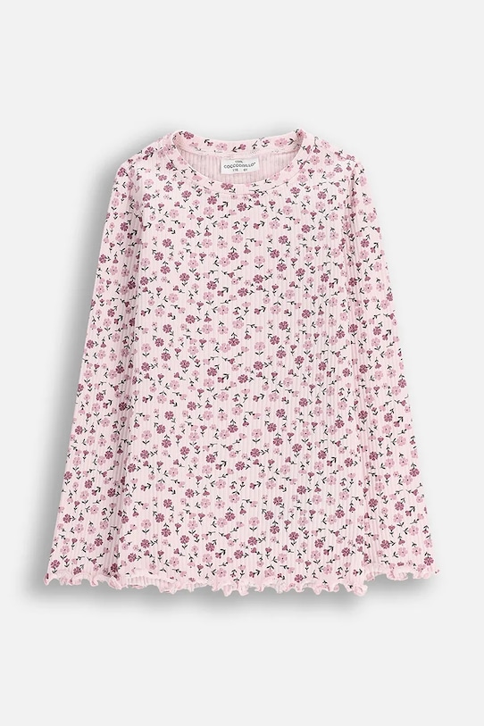 Coccodrillo longsleeve din bumbac ZC5143102WGK roz AW25