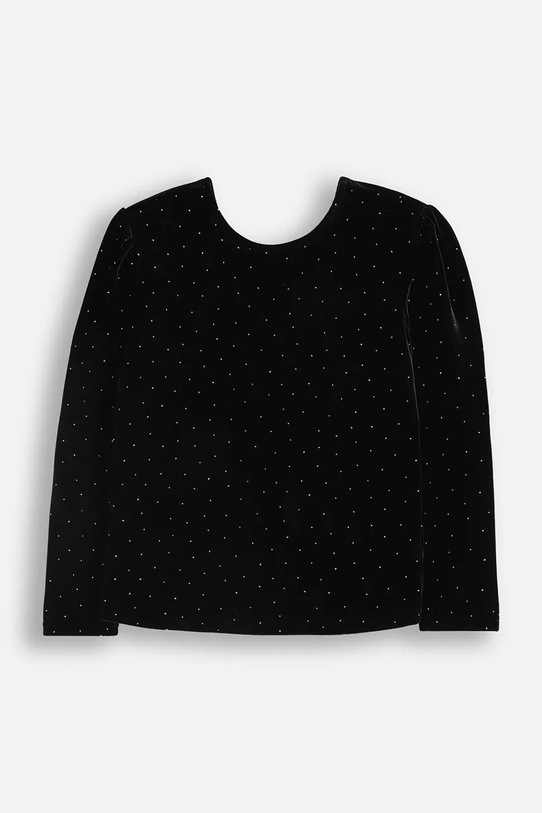 Coccodrillo longsleeve z bawełną dziecięcy z elastanem czarny ZC5143101EPG