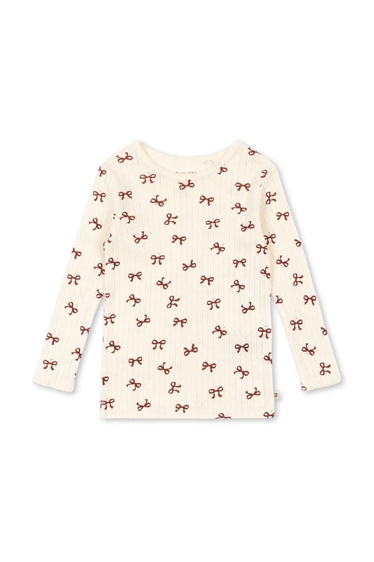 Konges Sløjd longsleeve bawełniany dziecięcy MINNIE BLOUSE GOTS bawełna beżowy KS104372.9BYA