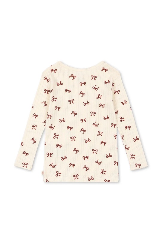 Konges Sløjd longsleeve bawełniany dziecięcy MINNIE BLOUSE GOTS KS104372.9BYA beżowy AW25