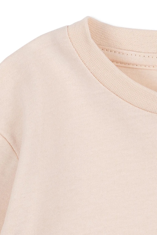 Konges Sløjd longsleeve bawełniany dziecięcy KITTY FRILL TEE GOTS beżowy KS105186.9BYA