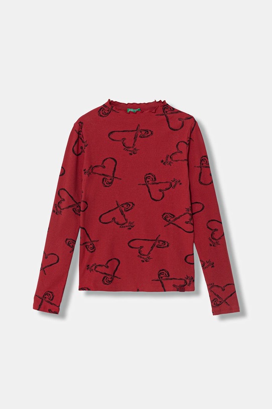 United Colors of Benetton longsleeve dziecięcy pozostałe bordowy 39EMC10RE.G.Seasonal