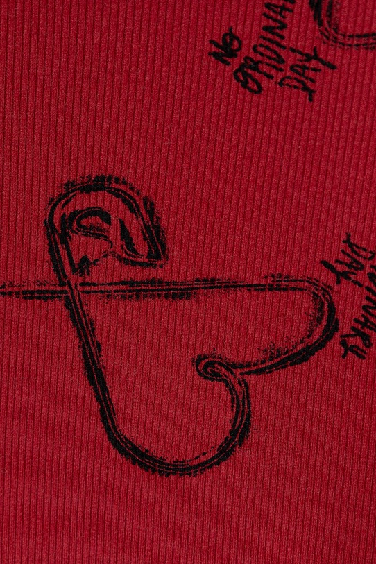 Dziewczynka United Colors of Benetton longsleeve dziecięcy 39EMC10RE.G.Seasonal bordowy