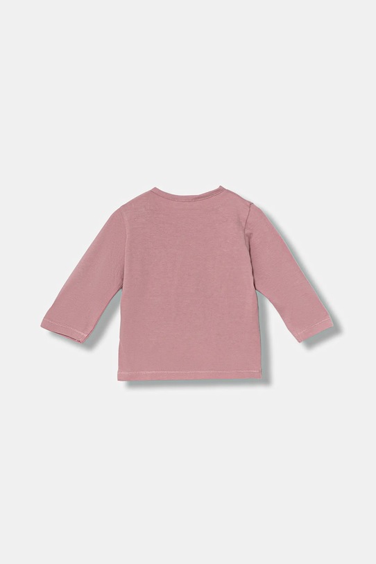 United Colors of Benetton longsleeve bawełniany niemowlęcy 3ATNA106U.W.Seasonal różowy AW25