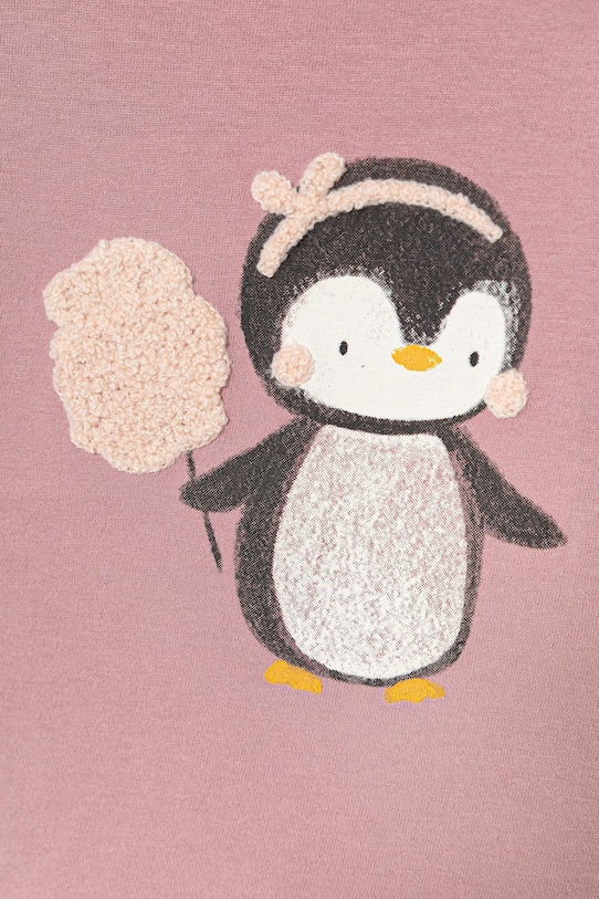 Dziewczynka United Colors of Benetton longsleeve bawełniany niemowlęcy 3ATNA106U.W.Seasonal różowy