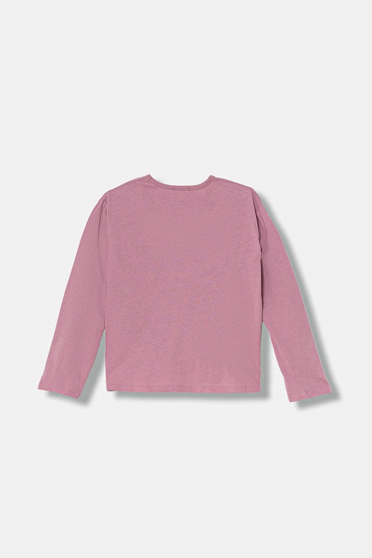 United Colors of Benetton longsleeve bawełniany dziecięcy 3ATNC10RG.G.Seasonal różowy AW25