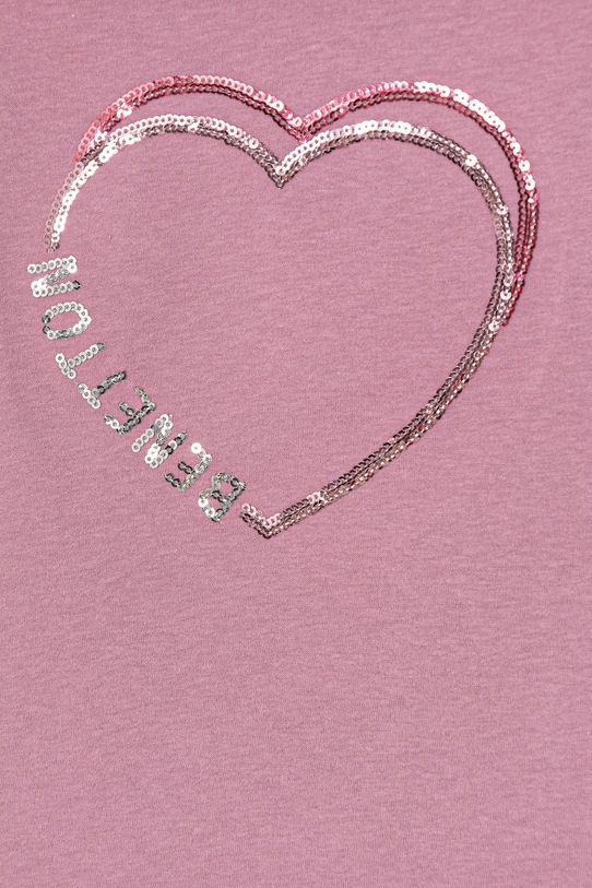 Djevojčice Dječja pamučna majica dugih rukava United Colors of Benetton 3ATNC10RG.G.Seasonal roza