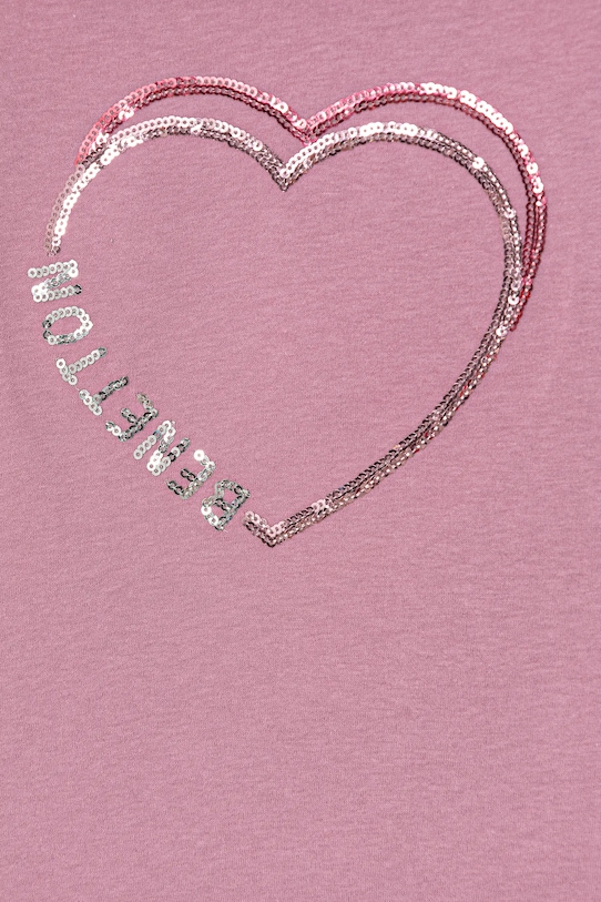 Dziewczynka United Colors of Benetton longsleeve bawełniany dziecięcy 3ATNC10RG.G.Seasonal różowy