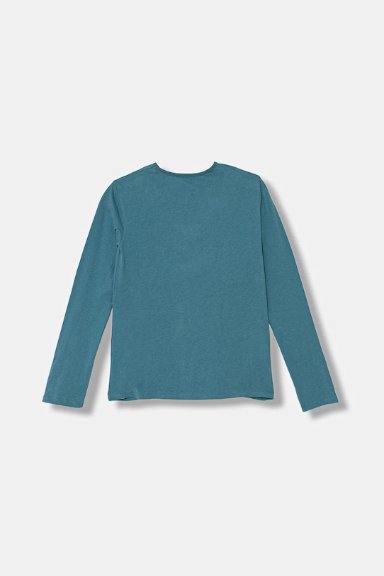United Colors of Benetton longsleeve bawełniany dziecięcy 3ATNC10RG.G.Seasonal turkusowy AW25