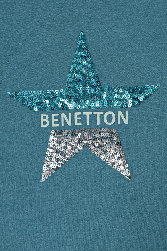 Dziewczynka United Colors of Benetton longsleeve bawełniany dziecięcy 3ATNC10RG.G.Seasonal turkusowy