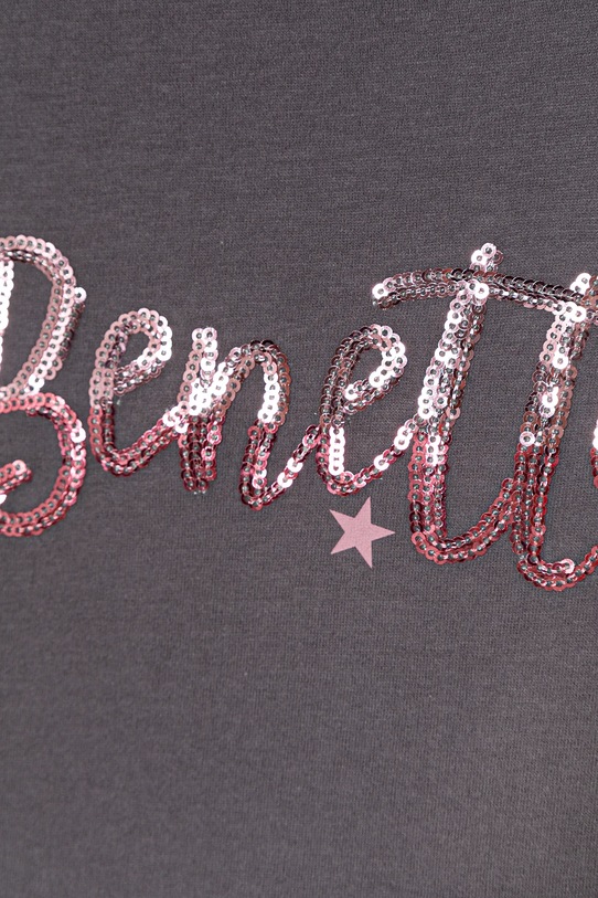 Djevojčice Dječja pamučna majica dugih rukava United Colors of Benetton 3ATNC10RG.G.Seasonal siva