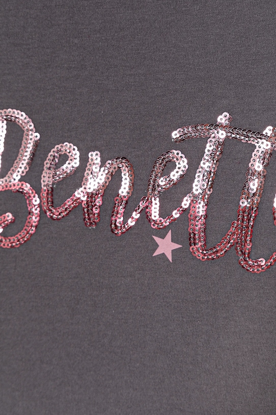 Dziewczynka United Colors of Benetton longsleeve bawełniany dziecięcy 3ATNC10RG.G.Seasonal szary