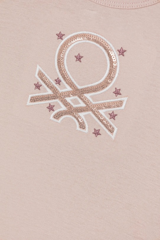 Dziewczynka United Colors of Benetton longsleeve bawełniany dziecięcy 3ATNG10KZ.P.Seasonal różowy