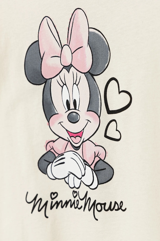 Fete United Colors of Benetton longsleeve din bumbac pentru copii 3ATNG10L2.P.Seasonal bej