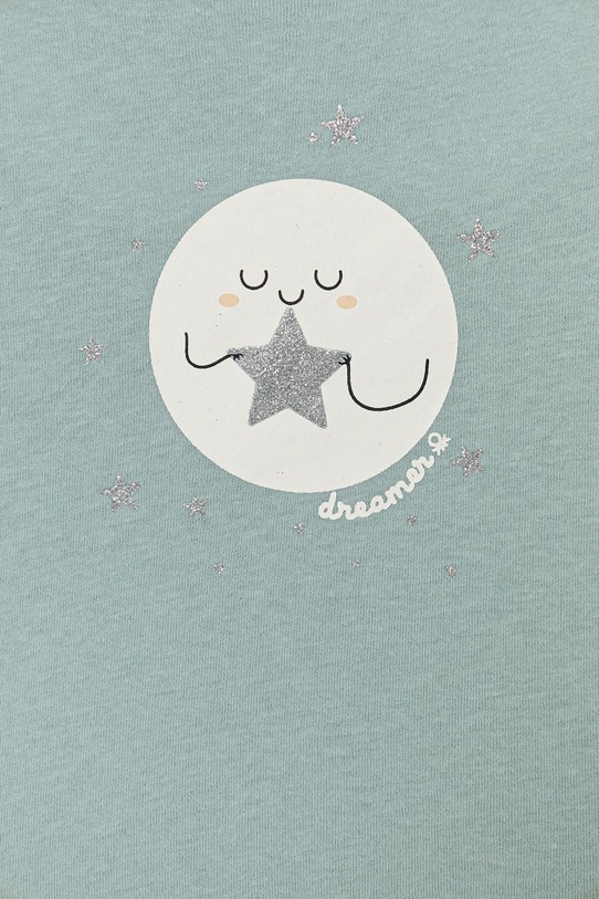 Dziewczynka United Colors of Benetton longsleeve bawełniany dziecięcy 3ATNG10L7.P.Seasonal turkusowy