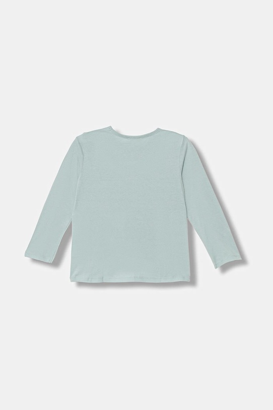 United Colors of Benetton longsleeve bawełniany dziecięcy 3ATNG10L8.P.Seasonal turkusowy AW25