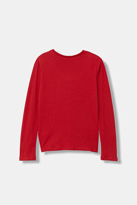 United Colors of Benetton longsleeve bawełniany dziecięcy 3ATNC10RJ.G.Seasonal czerwony AW25