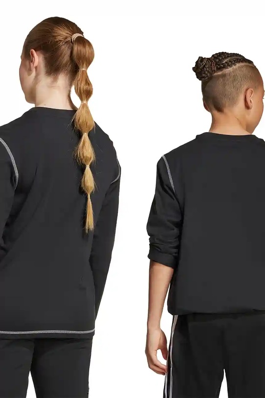Детска блуза с дълги ръкави adidas Originals JX5270 черен AW25