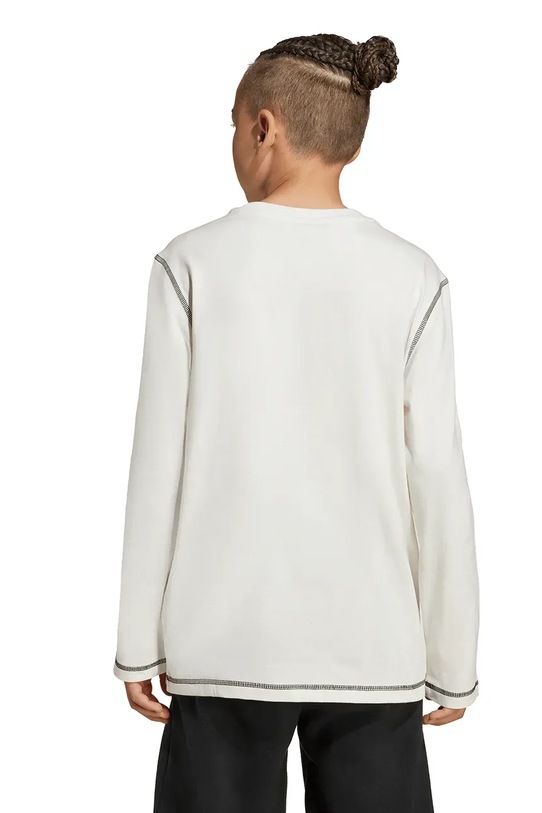 Детска блуза с дълги ръкави adidas Originals бял JX5271