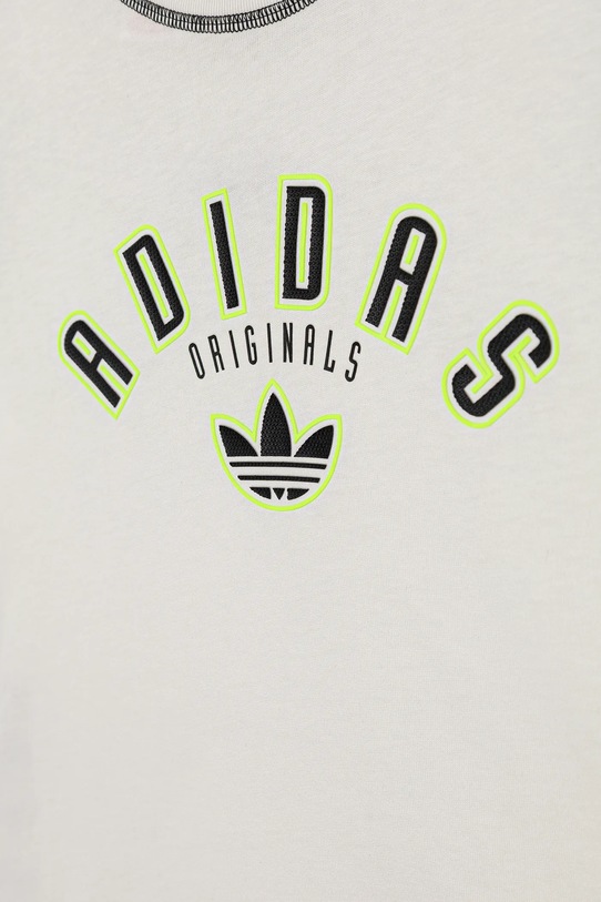 Παιδικό βαμβακερό μακρυμάνικο adidas Originals λευκό JX5271