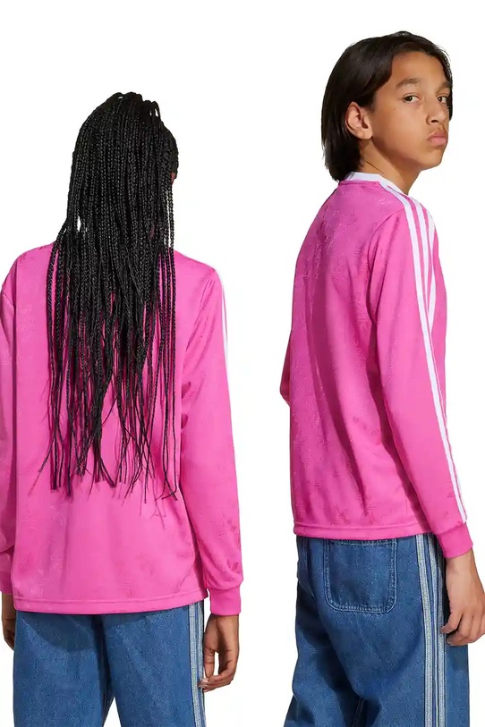 Dětské tričko s dlouhým rukávem adidas Originals JW2845 růžová