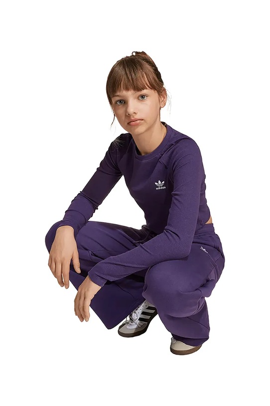 Παιδικό μακρυμάνικο adidas Originals μωβ JW2600