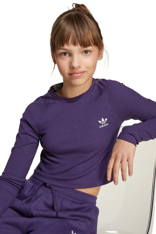 Παιδικό μακρυμάνικο adidas Originals JW2600 μωβ