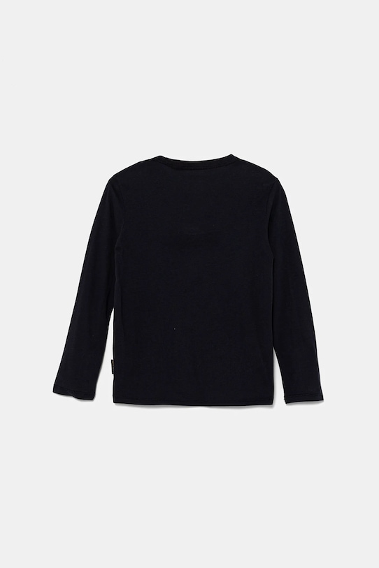 Хлопковый детский лонгслив Napapijri S-CHAMOIS NP0A4HYK1761.98.128 тёмно-синий AW25
