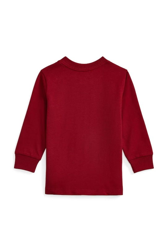 Polo Ralph Lauren longsleeve bawełniany niemowlęcy 320981265001 czerwony AW25