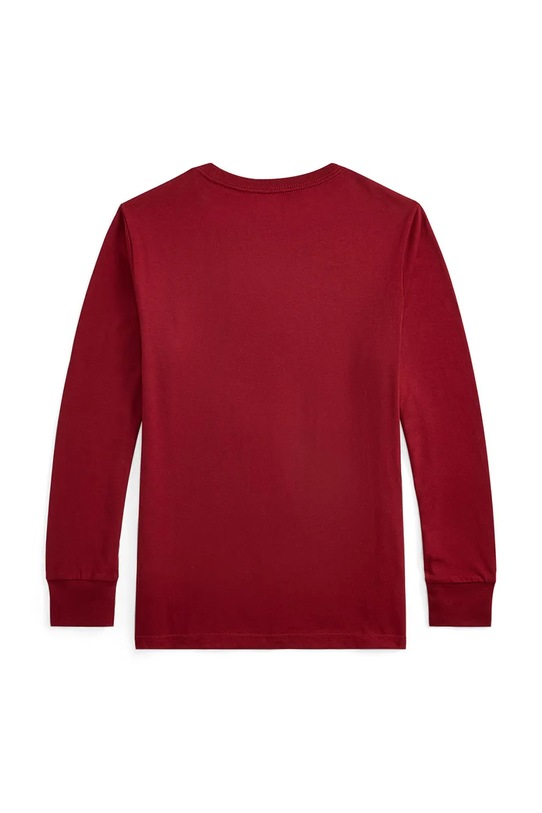 Otroška bombažna majica z dolgimi rokavi Polo Ralph Lauren 323981265001 rdeča AW25