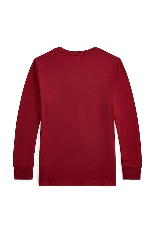 Polo Ralph Lauren longsleeve din bumbac pentru copii 323981265001 rosu AW25