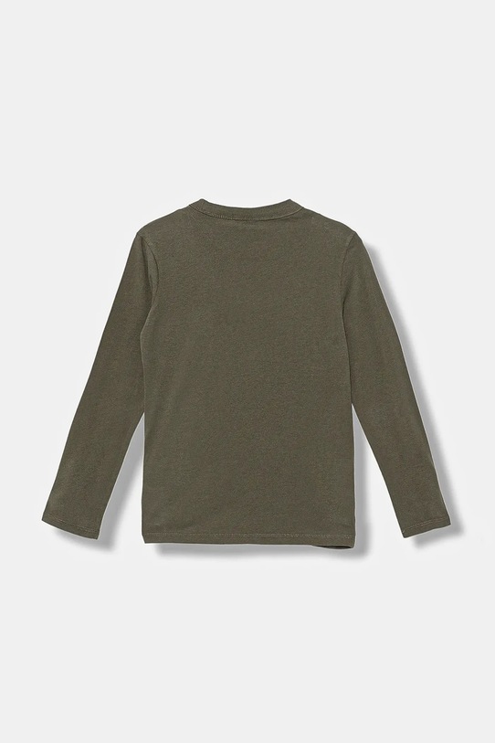 Napapijri longsleeve bawełniany dziecięcy S-CHAMOIS NP0A4HYKG0A1.98.128 zielony AW25
