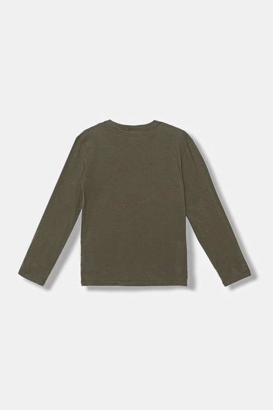 Napapijri longsleeve bawełniany dziecięcy S-CHAMOIS NP0A4HYKG0A1.134.172 zielony AW25